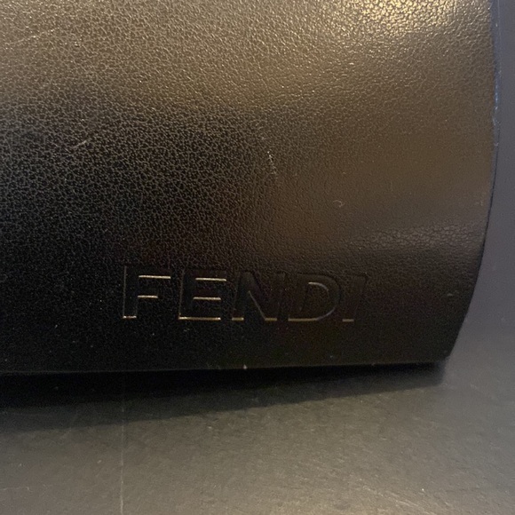 Fendi triangle twist black eyeglass / sunglasses hard shell case - Picture 2 of 9